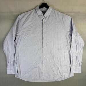 Faherty Reserve Shirt Mens XXL Light Blue Button Up 100% Cotton Long Sleeve